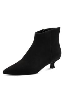 Stiefelette Marco Tozzi, Damen, Gr. 36, Textil, schwarz, Veloursleder, aufgeraut, Schuhe Stiefelette, Ankle Boots, Stiefelette mit unterstelltem Trichterabsatz