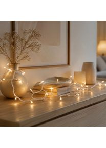 OTTO HOME LED-Lichterkette "Taaraa", gold (wei&szlig;), Dioden 120 Stk., Gesamtl&auml;nge 6m, Lichterketten, warmwei&szlig;es Licht, IP44, Timer, Lichterkette, LED-Lichterkette