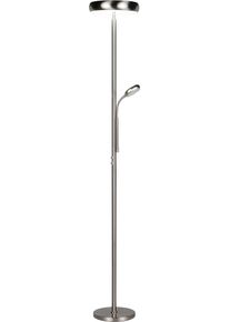REALITY LEUCHTEN LED Stehlampe "PALERMO, LED Stehleuchte mit Fernbedienung, 27,5W 2000 Lumen CCT", silber (nickel), 2, &Oslash; 28cm H: 183cm, 1 Stk., Leuchten, dimmbar, Lichtfarbe einstellbar 3000-6000K warm-/kaltwei&szlig;, H&ouml;he 183 cm, LED Stehlampe