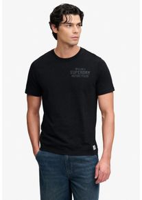 Rundhalsshirt Superdry "VINTAGE BIKER TEE", Herren, Gr. M, schwarz, Single Jersey, Obermaterial: 100% Baumwolle, bedruckt, relaxed fit normal, Rundhals, Shirts Rundhalsshirt, Baumwolle, relaxed fit