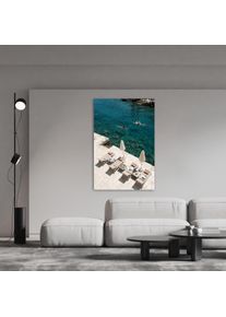 Acrylglasbild queence "Meeresbrise", blau (farbe bild(er): beige,blau,gr&uuml;n), B:80cm H:120cm, Acrylglas, Bilder, Acrylglasbild, Wandbild Wohnzimmerdeko Urlaubsmotiv