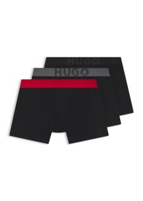 Boxershorts HUGO UNDERWEAR "TR GIFT VEGA", Herren, Gr. XXL (56), 3 Stk., Jersey, schwarz (schwarz 001), Jersey, Obermaterial: 95% Baumwolle, 5% Elasthan, k&ouml;rpernah, Unterhosen Boxershorts, mit kontrastfarbenen Bund