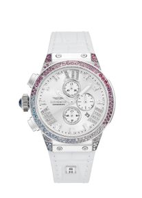 Chronograph Haemmer Germany "EMINENT", silber (wei&szlig;, silberfarben, silberfarben), Armbanduhren, Damen, edelstahlfarben, Chronograph, Quarzuhr, Armbanduhr, Damenuhr, analog, Tag, Stoppfunktion