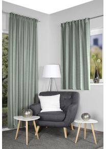 Vorhang Home Wohnideen "ESKAMIO, 1 St&uuml;ck, blickdicht, Leinenstruktur" Gr. 5, gr&uuml;n, B:135cm H:245cm, Polyester, Gardinen, Vorhang, Thermo, Blickdicht, Leinenstruktur, &Uuml;berbreite