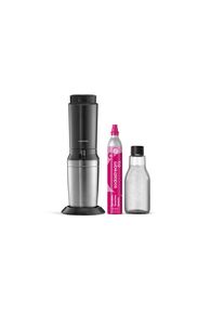 Wassersprudler SodaStream "CRYSTAL 3.0 Wassersprudler titan, Standard Pack", dunkelgrau, B:20cm H:45cm T:29cm, Kunststoff, Wassersprudler, Wassersprudler, Hochwertige Glaskaraffe
