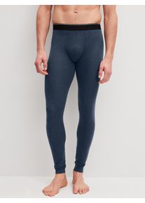 Pyjamahose Calida "Sporty Warming", Herren, Gr. M (50), N-Gr, blau (anthrazit), Single Jersey, Obermaterial: 67% Lyocell, 28% Wolle, 5% Elasthan, Hosen Pyjamahose