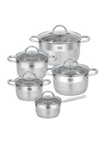 Topf-Set RESTO KITCHENWARE "RIGEL, sp&uuml;lmaschinengeeignet", silberfarben, T&ouml;pfe, Topf-Set, f&uuml;r alle Herdarten geeignet, auch Induktion