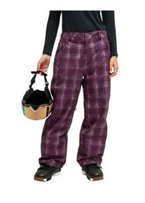 Schneehose Roxy "Steepland", Damen, Gr. XL, Normalgr&ouml;&szlig;en, lila (schwarzberry wine chill checkmat), Obermaterial: 100% Polyester., Hosen Schneehose