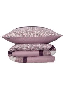 Bettw&auml;sche Schiesser "Siena aus weicher Baumwolle mit aufwendigem Muster", rosa (burgund), B/L: 155cm x 220cm, 1 Stk., 1 Stk., Renforc&eacute;, B/L: 80cm x 80cm, 2 Stk., Renforc&eacute;, Obermaterial: 100% Baumwolle, Bettw&auml;sche, Bettw&auml;sche, OEKO-TEX MADE IN GREEN