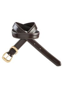 Lederg&uuml;rtel Calvin Klein Jeans "2PIECE LOGO 25MM", Damen, Gr. 75, braun (delicioso), Rindsleder, unifarben, G&uuml;rtel Lederg&uuml;rtel, Metallschlie&szlig;e, Gr&ouml;&szlig;enverstellbar