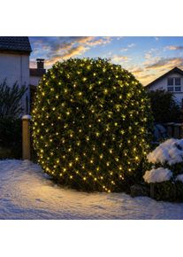 OTTO HOME LED-Lichternetz "Ellnor", gelb (dunkelgr&uuml;n), Dioden 180 Stk., Gesamtl&auml;nge 4m, Lichterketten, Dunkelgr&uuml;ne Kabelfarbe, IP44, warmwei&szlig;, Timer, Lichternetz, LED-Lichternetz