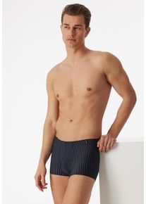 Panty Schiesser "Long Life Soft", Herren, Gr. 9, Single Jersey, blau (001, blauschwarz), Single Jersey, Obermaterial: 85% Modal, 10% Elasthan, 5% Polyester, gestreift, k&ouml;rpernah, Unterhosen Panty, reduzierte Pilling-Bildung, ohne Eingriff, Single Jersey, Topseller
