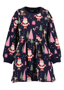 Jerseykleid Blue Seven "Sweatkleid", Damen, Gr. 92, blau (5900, nachtblau), 100% Baumwolle, normal, Rundhals, Kleider Jerseykleid