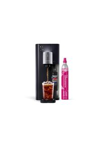 Wassersprudler SodaStream "Ultimate Multi-Drink Wassersprudler, Standard Pack", schwarz, silberfarben, B:26,1cm H:51cm T:38,6cm, Kunststoff, Wassersprudler, Wassersprudler, F&uuml;r Wasser und weitere Getr&auml;nke, 2 Flavor-Kappen inklusive