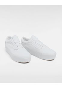 Plateausneaker Vans "Old Skool Stackform", Damen, Gr. 42, wei&szlig; (w00, true wei&szlig;), Textil, Schuhe Plateausneaker