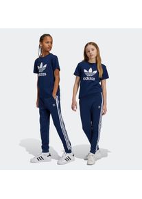 Sporthose adidas originals "TREFOIL KIDS", Damen, Gr. 158, N-Gr, blau (nindig,), Obermaterial: 70% Baumwolle, 30% Polyester, Hosen Sporthose