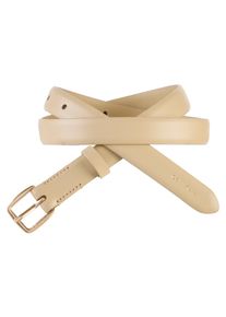 Lederg&uuml;rtel Calvin Klein JEANS "ESSENTIAL BUCKLE 20MM", Damen, Gr. 75, neutral beige archroma 546 280, B&uuml;ffelleder, unifarben, G&uuml;rtel Lederg&uuml;rtel, Regular fit und gr&ouml;&szlig;enverstellbar
