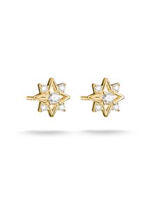 Paar Ohrstecker Thomas Sabo "Midnight Sky Ohrstecker gelbgoldfarben", gelbgoldfarben, wei&szlig;, wei&szlig;, Ohrringe, Damen, 9,7mm, Metall, Paar Ohrstecker, mit Zirkonia (synth.)