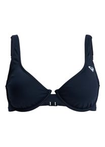 B&uuml;gel-Bikini-Top Roxy "Solid Essentials Underwire Dcup", Damen, Gr. S, schwarz (anthrazit), Obermaterial: 85% Polyester, 15% Elasthan., Bikini-Oberteile B&uuml;gel-Bikini-Top