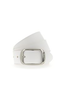 Lederg&uuml;rtel Tamaris "Carmen Silver", Damen, Gr. 85, wei&szlig;, Rindsleder, unifarben, G&uuml;rtel Lederg&uuml;rtel, aus Rindsleder, mit Doppelschlie&szlig;e, 4 cm breit