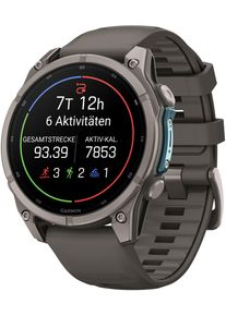 Garmin Smartwatch "Fenix 9", grau, kieselgrau, titan 2, 47mm, ohne eSIM, Smartwatches, Smartwatch