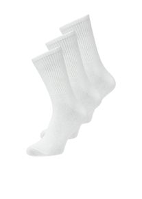 Jack & Jones Freizeitsocken JACK & JONES "JACCHARLES &ndash; Tennissocken im 3er-Pack mit Stretch-Komfort", Herren, Gr. 1, wei&szlig; (wei&szlig; pack:wei&szlig;, wei&szlig;), Baumwollmischung, unifarben, Socken Freizeitsocken, unifarben, casual