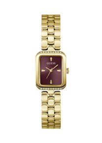 Quarzuhr Guess "ISLA", gold (goldfarben, weinrot, weinrot), Armbanduhren, Damen, goldfarben, Quarzuhr, Armbanduhr, Damenuhr, Edelstahlarmband, analog