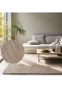 Teppich Hanse Home "Dhaka Juteteppich", beige, B:60cm H:5mm L:90cm, Jute, Teppiche, Teppich, L&auml;ufer, handgewebt, Jute, Wolle, Natur, Wohnzimmer, Flur, Klassisch
