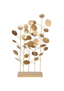 Dekoobjekt OTTO HOME "Blattform antikgoldfarben", gold (antikgold), B:35cm H:55cm T:12cm, Metall, Dekofiguren, Dekoobjekt, Handgearbeitete Verarbeitung mit hochwertiger Lackierung, H&ouml;he 55 cm