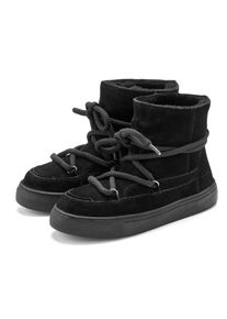 Stiefelette ELBSAND "Boots, Winterstiefelette, Winterboots, Stiefel, Lederstiefelette", Damen, Gr. 42, gef&uuml;ttert w&auml;rmend, schwarz, Obermaterial: 100% Rindsleder. Decksohle: 100% Lammfell. Futter: 100% Lammfell. Laufsohle: 100% Synthetik, unifarben, Schuhe Stiefelette, Winterstiefel aus Leder mit kuscheligem Lammfell