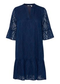 Midikleid B.Young "Damen Casual BYFRIKKE", Damen, Gr. 44, N-Gr, blau (navy blazer), Obermaterial: 100% Polyester PES., Kleider Midikleid