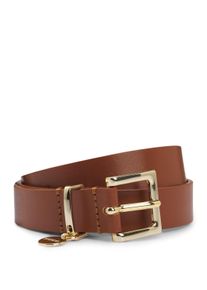 Lederg&uuml;rtel Hugo "Amelia-G Sz25", Damen, Gr. 75, braun (medium braun 215), Leder, unifarben, G&uuml;rtel Lederg&uuml;rtel, Stilvoller Verschluss mit Logo Anh&auml;nger