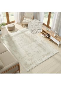 Teppich OTTO HOME "Hamsa, in Standard- und Premium-Qualit&auml;t, 9 mm oder 14 mm H&ouml;he", beige (cream), B:300cm L:400cm, Kunstfaser, Teppiche, Teppich, Dezenter Glanz, Hoch-Tief, Vintage-Look & dichte Designer-Qualit&auml;t