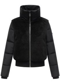 Pl&uuml;schjacke Navahoo "Fleecejacke Teddyzone 14", Damen, Gr. XS, schwarz, Obermaterial: 100% Polyester PES. Obermaterial: 100% Polyester PES. Futter: 100% Polyester PES. 100% Polyester PES., weit h&uuml;ftlang, hoch geschlossener Ausschnitt, &Auml;rmel ohne &Auml;rmelschlitz B&uuml;ndchen, Jacken Pl&uuml;schjacke, Teddy-Fleece Jacke mit hohem Kragen