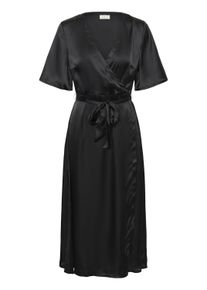 Midikleid Kaffe "Damen Kleid KAamara", Damen, Gr. 40, N-Gr, schwarz (schwarz deep), Obermaterial: 100% Polyester PES., Kleider Midikleid