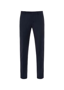 Anzughose Benvenuto. "IAGO", Herren, Gr. 27, N + K Gr, blau (dunkelblau check), Obermaterial: 52% Polyester PES. 43% Wolle WO. 5% Elasthan EL. Futter: 60% Viskose CV. 40% Polyester PES. 60% Viskose CV. 40% Polyester PES., uni, slim fit, Hosen Anzughose, im Slim Fit