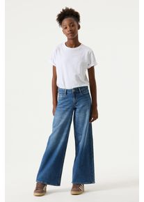 Weite Jeans Garcia, M&auml;dchen, Gr. 176, N-Gr, blau (medium used 5980), Denim/Jeans, Obermaterial: 99% Baumwolle, 1% Elasthan, weit kn&ouml;chellang, Jeans Weite Jeans, im Five-Pocket Style for GIRLS