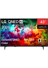 LG QNED-Fernseher "43QNED71B6B", Energieeffizienz: F, schwarz, 43 &Prime;, Fernseher, QNED-Fernseher