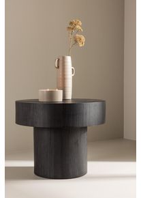 Beistelltisch VENTURE HOME "Malung, runder Beistelltisch, FSC-zertifiziert, &Oslash; 50 cm", schwarz (schwarz, schwarz, schwarz), B:50cm H:40cm T:50cm, Tische, Beistelltisch, Ablagetisch, MDF, rund, schlicht, modern, dezent