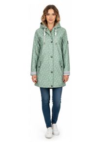 Funktionsjacke ANKERGLUT "K&uuml;stenmantel, wasserdichter Allwetter-Parka", Damen, Gr. 40 (M), grau, Obermaterial: 100% Polyurethan. Futter: 100% Polyester, figurumspielend, gerader Abschluss mit Druckknopf, Jacken Funktionsjacke, mit Kinnschutz und Druckknopftaschen
