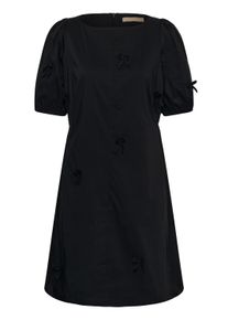 Midikleid Culture "Damen Kleid CUajda", Damen, Gr. XXL, N-Gr, schwarz, Obermaterial: 65% Baumwolle CO. 33% Polyester PES. 2% Elasthan EL., Kleider Midikleid