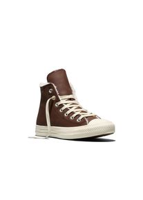 Sneaker Converse "Chuck Taylor All Star", Damen, Gr. 45, Synthetik, braun (heavy duty braun, egret), Leder, Schuhe Sneaker, wasserabweisendes Leder, gef&uuml;ttert