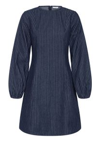 Jeanskleid B.Young "Damen Denimkleid BYXKINLEY", Damen, Gr. 40, N-Gr, blau (denim stripe), Obermaterial: 65% Baumwolle CO. 35% Polyester PES., Kleider Jeanskleid