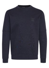 Longpullover INDICODE "Sweatshirtpullover IDAlbix", Herren, Gr. L, blau (navy), Obermaterial: 60% Baumwolle CO. 40% Polyester PES., Pullover Longpullover