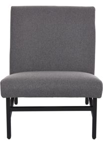 Sessel "SORAAYA Lounge-Sessel, Lese-Sessel, TV-Sessel", grau (anthrazit), B:63cm H:75,5cm T:86,5cm, LeGer Home by Lena Gercke, Sessel, Sessel, schwarzes Metall-Gestell, feiner Web-Stoff