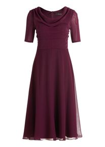 Cocktailkleid Vera Mont "Cocktailkleid im Glitzer-Look", Damen, Gr. 50, EURO, lila (strong aubergine), Obermaterial: 100% Polyester PES., Kleider Cocktailkleid