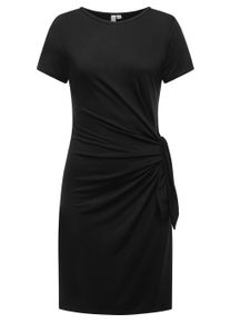 Shirtkleid Ragwear "Shirtkleid Knotta", Damen, Gr. XXL, N-Gr, schwarz, Obermaterial: 95% Viskose CV. 5% Elasthan EL., Kleider Shirtkleid