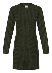 Midikleid Ichi "Damen Freizeitkleid IHMYLLE", Damen, Gr. XS, N-Gr, braun (rosin), Obermaterial: 60% Polyacryl PAN. 32% Nylon NY. 8% Polyester PES., Kleider Midikleid