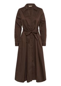 Midikleid Culture "Damen Kleid CUelna", Damen, Gr. S, N-Gr, braun (coffee bean), Obermaterial: 65% Baumwolle CO. 33% Polyester PES. 2% Elasthan EL., Kleider Midikleid