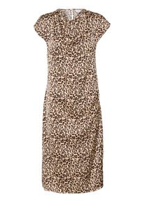 Midikleid Saint Tropez "Damen Kleid ZoviSZ", Damen, Gr. L, N-Gr, schwarz (schwarz reg leo), Obermaterial: 97% Polyester PES. 3% Elasthan EL., Kleider Midikleid